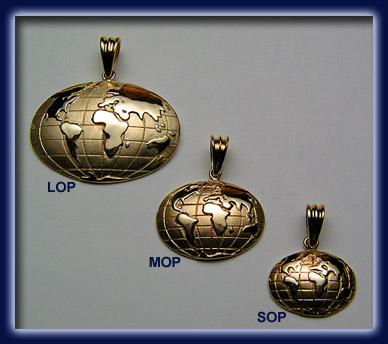 World Oval Pendants